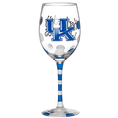 Kentuck Wildcats Wine Glass
